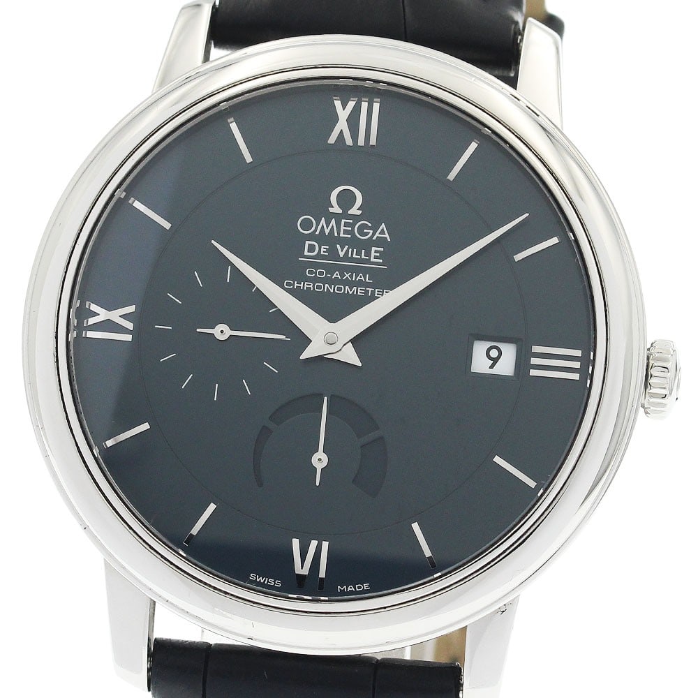 OMEGA De Ville Prestige 424.13.40.21.03.001 Automatic Power Reserve Watch: OMEGA De Ville Prestige 424.13.40.21.03.001 Automatic Power Reserve Watch OMEGA De Ville Prestige automatic wristwatch with a navy dial and stainless steel case. This men's watch features date, small 