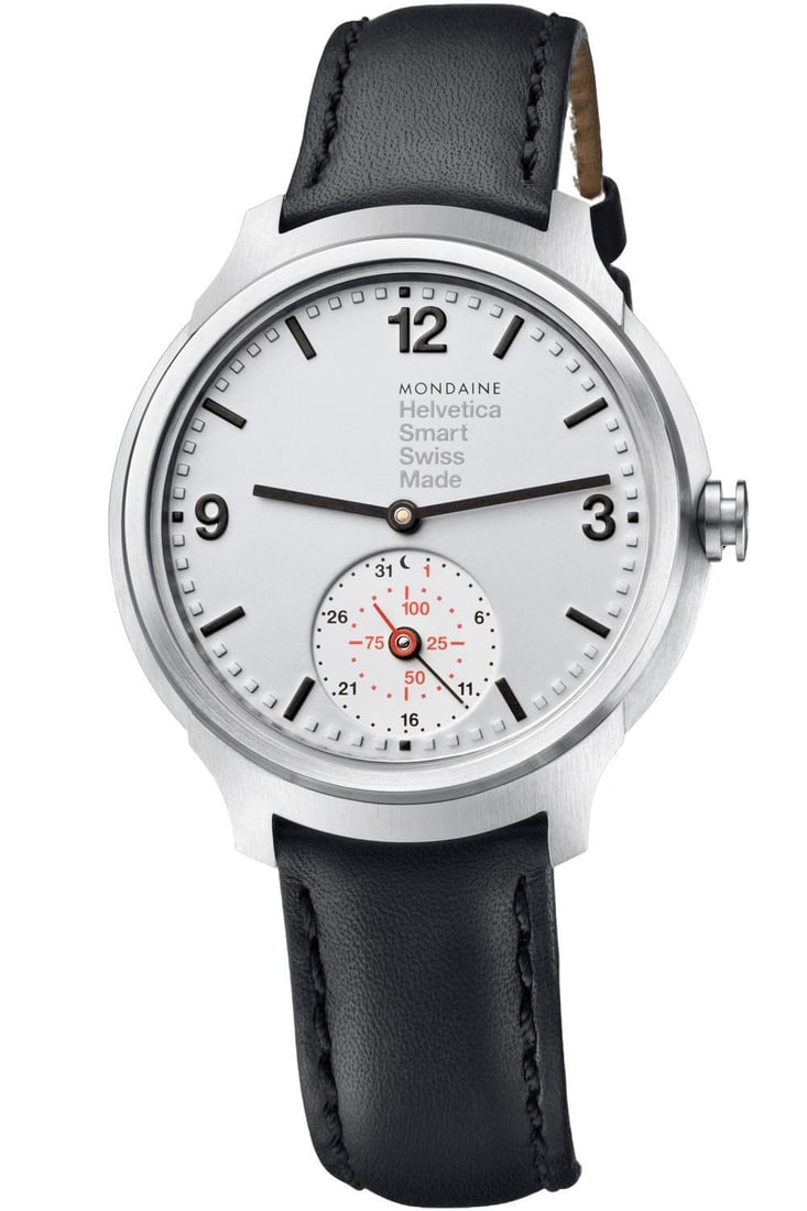 Mondaine Helvetica 1 Limited Edition Smartwatch Gray Dial Leather Strap (1 of 4)