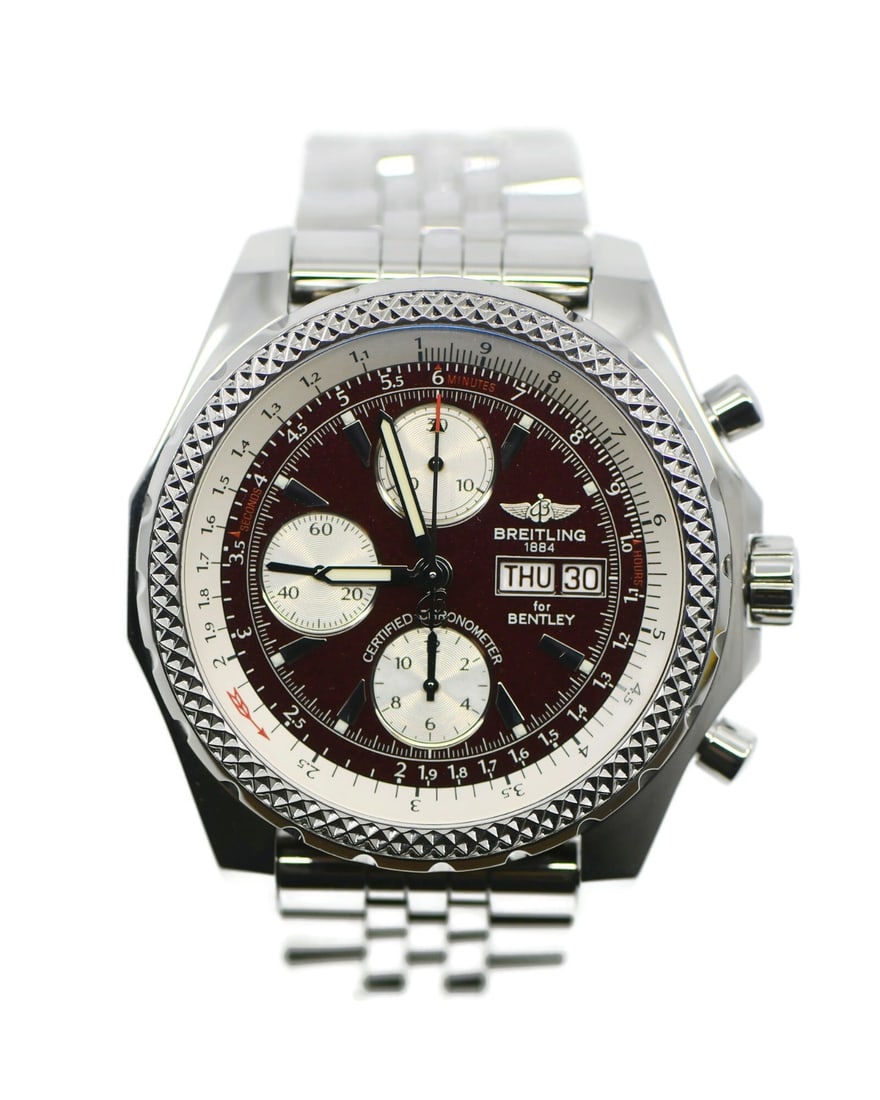 Breitling Bentley A13362 men's chronograph watch in stainless steel (1 of 5)