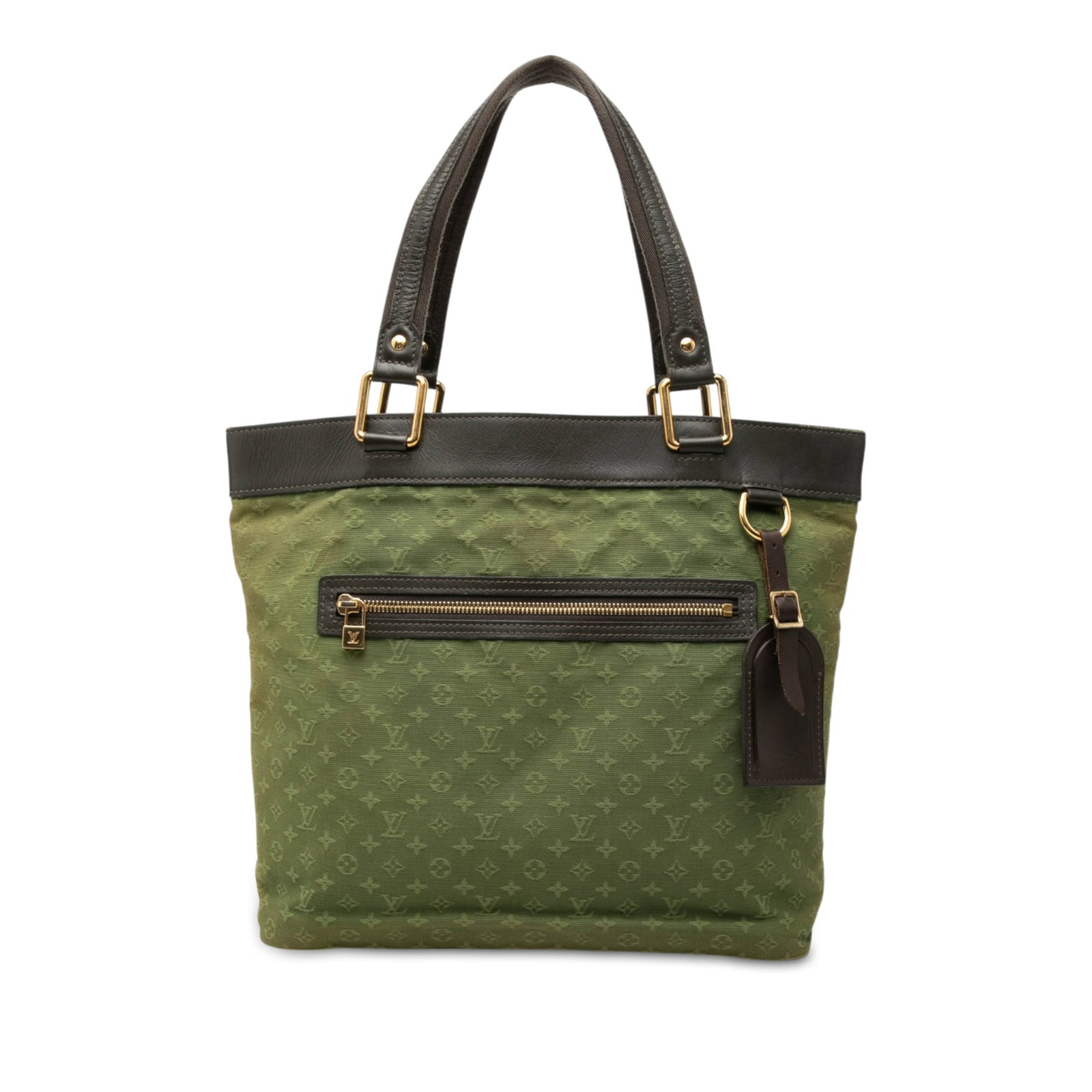 Louis Vuitton Lucille GM Monogram Mini Lin Shoulder Bag: Louis Vuitton Lucille GM Monogram Mini Lin Shoulder Bag This Louis Vuitton Monogram Mini Lin Lucille GM bag is crafted with a mini lin canvas body and leather trim. It features a front exterior zip po