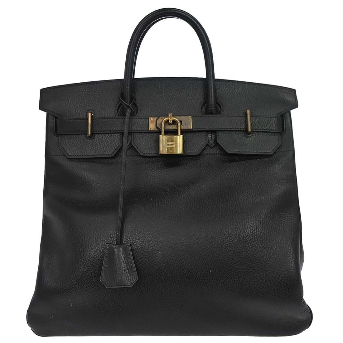 Hermes Haut a Courroies 40 Black Ardennes Leather Handbag with Padlock (1 of 18)