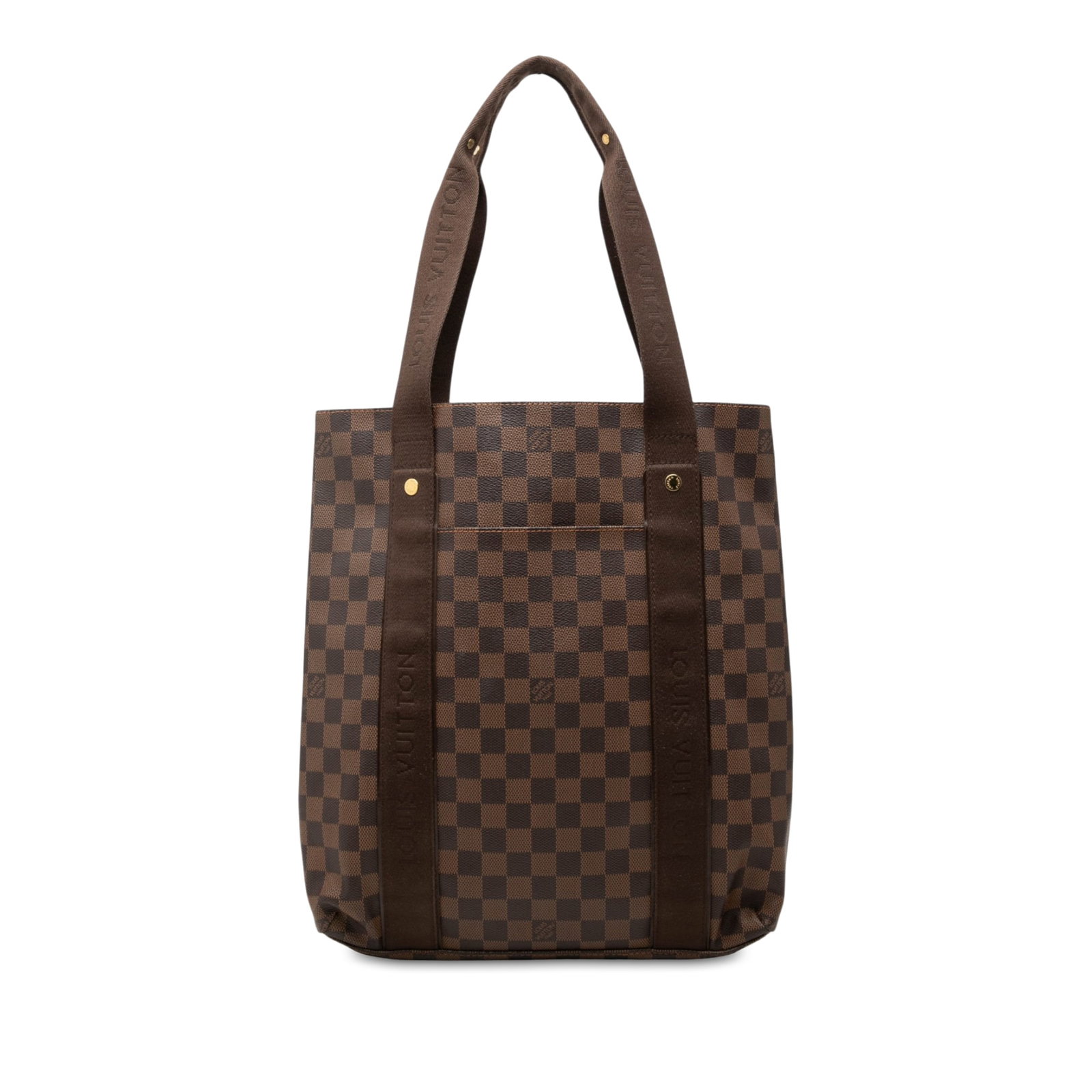 Louis Vuitton Cabas Beaubourg Damier Ebene Tote Bag Brown: Louis Vuitton Cabas Beaubourg Damier Ebene Tote Bag Brown Louis Vuitton Cabas Beaubourg tote in Damier Ebene canvas with flat handles, an open top, and a practical interior layout. The bag includes an