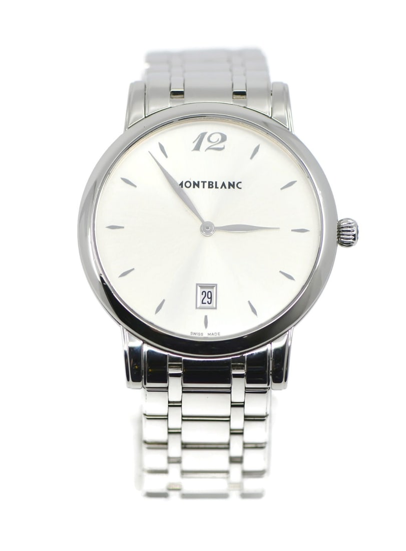 Montblanc 108768 Star Classique mens stainless steel quartz wristwatch (1 of 5)