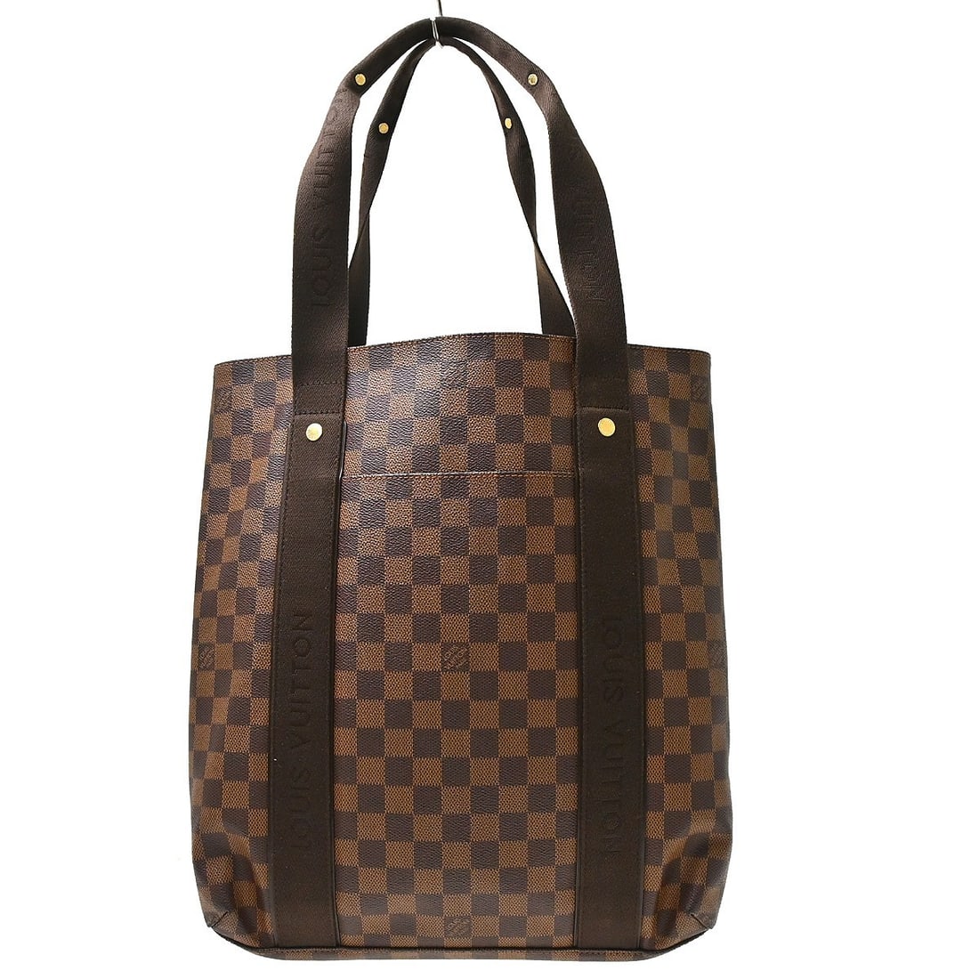 Louis Vuitton Cabas Beaubourg Brown Damier Canvas Tote N52006: Louis Vuitton Cabas Beaubourg Brown Damier Canvas Tote N52006 Vintage Louis Vuitton Cabas Beaubourg tote bag in brown Damier canvas with leather trim and double handles. This large tote features logo 