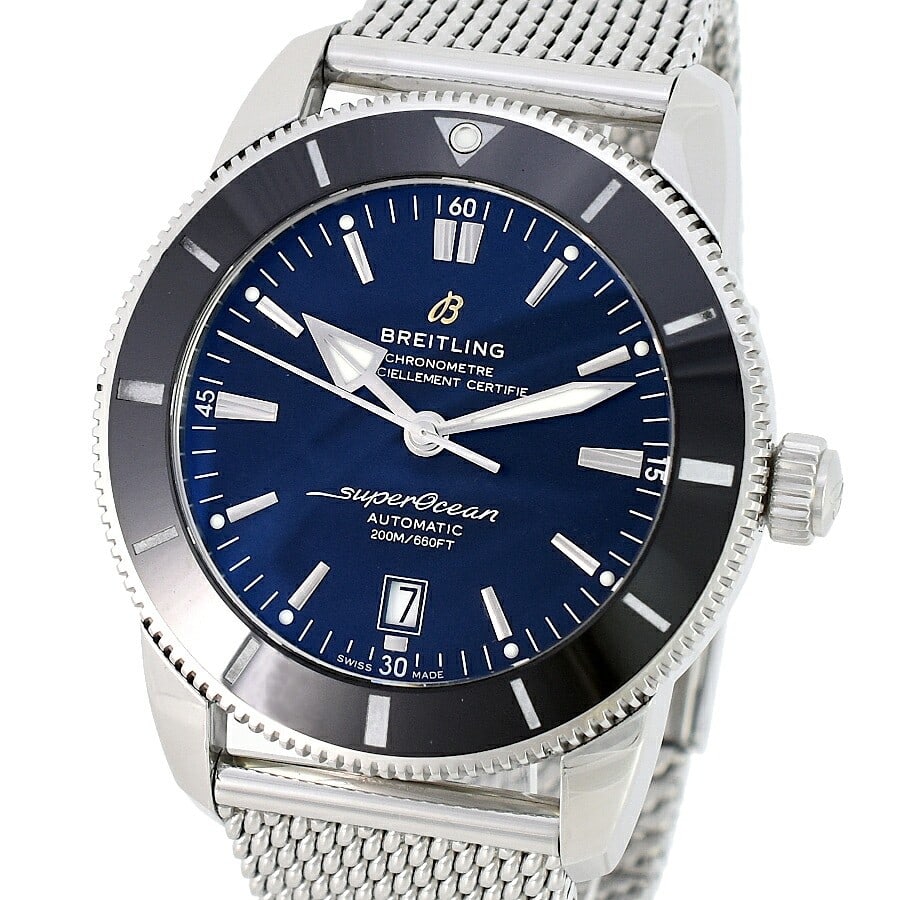 Breitling AC2020 Superocean Heritage B20 mens automatic stainless watch: Breitling AC2020 Superocean Heritage B20 mens automatic stainless watch Breitling Superocean Heritage B20 AC2020 men's wristwatch with automatic movement and a polished stainless steel exterior. This 