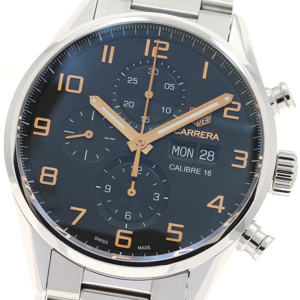 TAG Heuer Carrera Caliber 16 mens automatic chronograph watch CV2A1AB: TAG Heuer Carrera Caliber 16 mens automatic chronograph watch CV2A1AB TAG Heuer Carrera Caliber 16 automatic wristwatch with chronograph, day-date, and small seconds functions. This men's watch