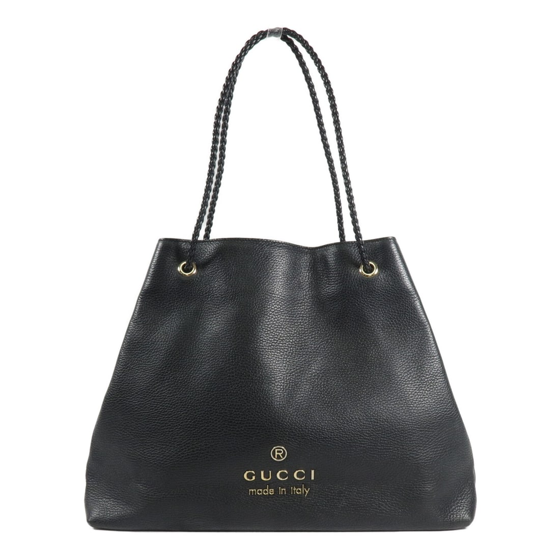 Gucci 380118 black grained calfskin shoulder bag with GG GHW (1 of 13)