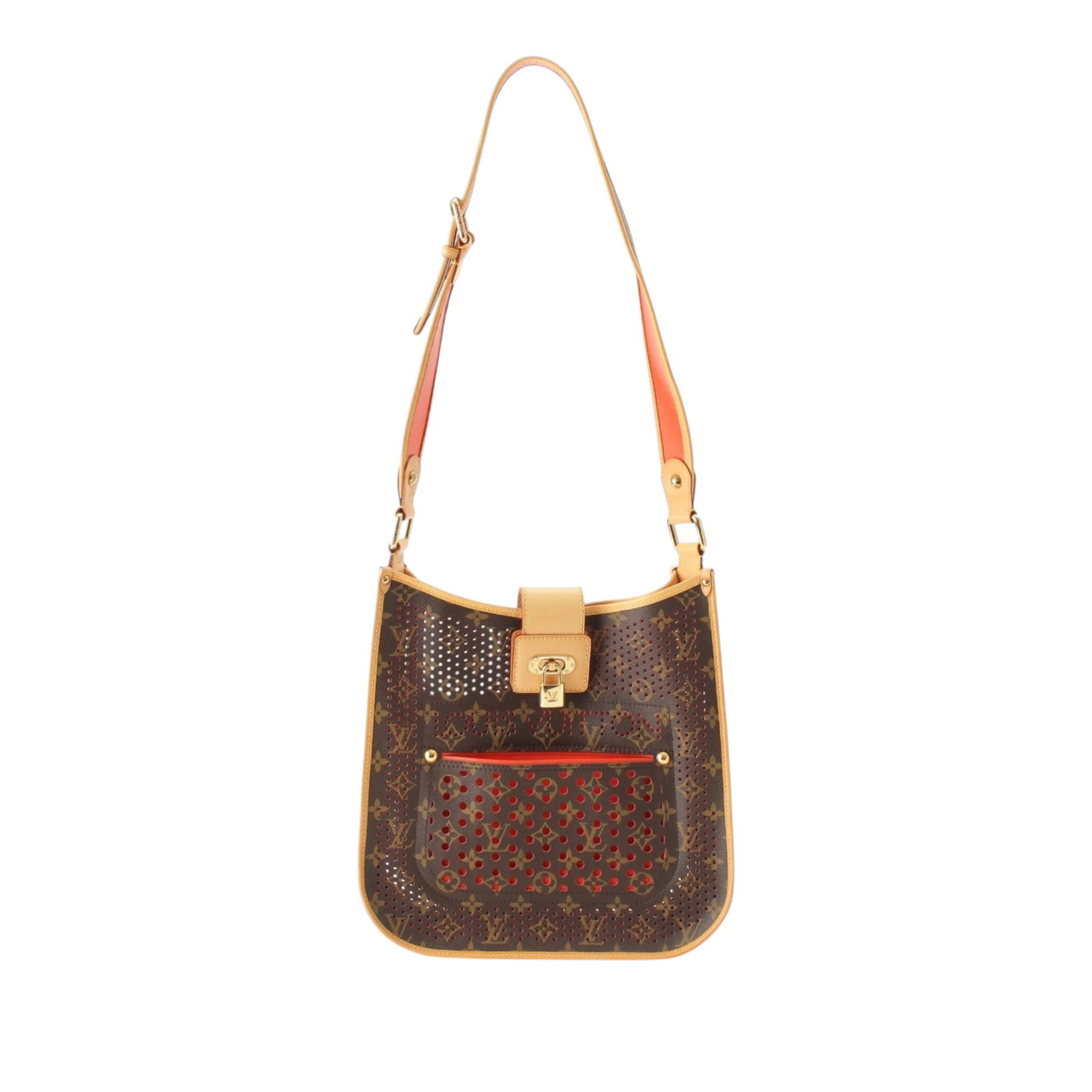 Louis Vuitton Musette Perforated Monogram Shoulder Bag Brown: Louis Vuitton Musette Perforated Monogram Shoulder Bag Brown Louis Vuitton Monogram Musette Perforated shoulder bag crafted with a perforated monogram canvas body and vachetta leather trim. It feature