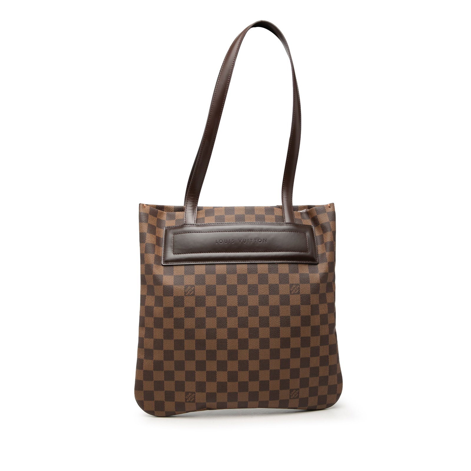 Louis Vuitton Clifton Damier Ebene Tote Bag Brown: Louis Vuitton Clifton Damier Ebene Tote Bag Brown Louis Vuitton Damier Ebene Clifton tote bag in brown damier ebene canvas with leather trim. It features flat leather straps, an open top, one exterior