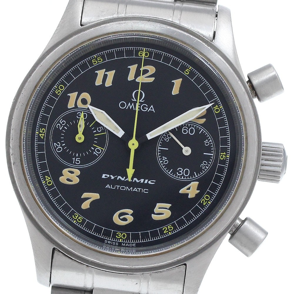 OMEGA Dynamic 5240.50 mens automatic chronograph wristwatch: OMEGA Dynamic 5240.50 mens automatic chronograph wristwatch OMEGA Dynamic chronograph wristwatch with automatic movement and a black dial. This men's watch features chronograph and small seconds funct