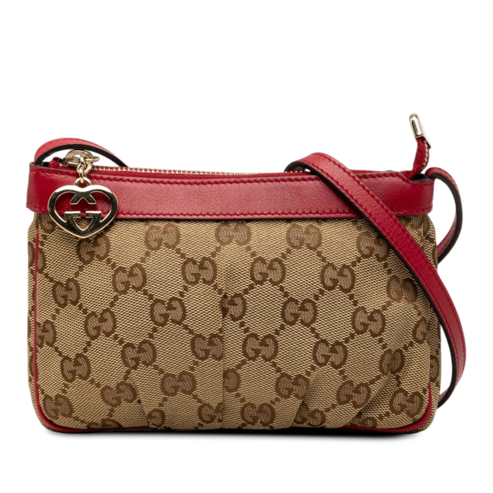 Gucci Lovely GG Canvas Crossbody Bag Beige Jacquard Leather Trim: Gucci Lovely GG Canvas Crossbody Bag Beige Jacquard Leather Trim Gucci GG Canvas Lovely Crossbody in beige fabric with leather trim. This compact crossbody bag features a jacquard body, a flat adjusta
