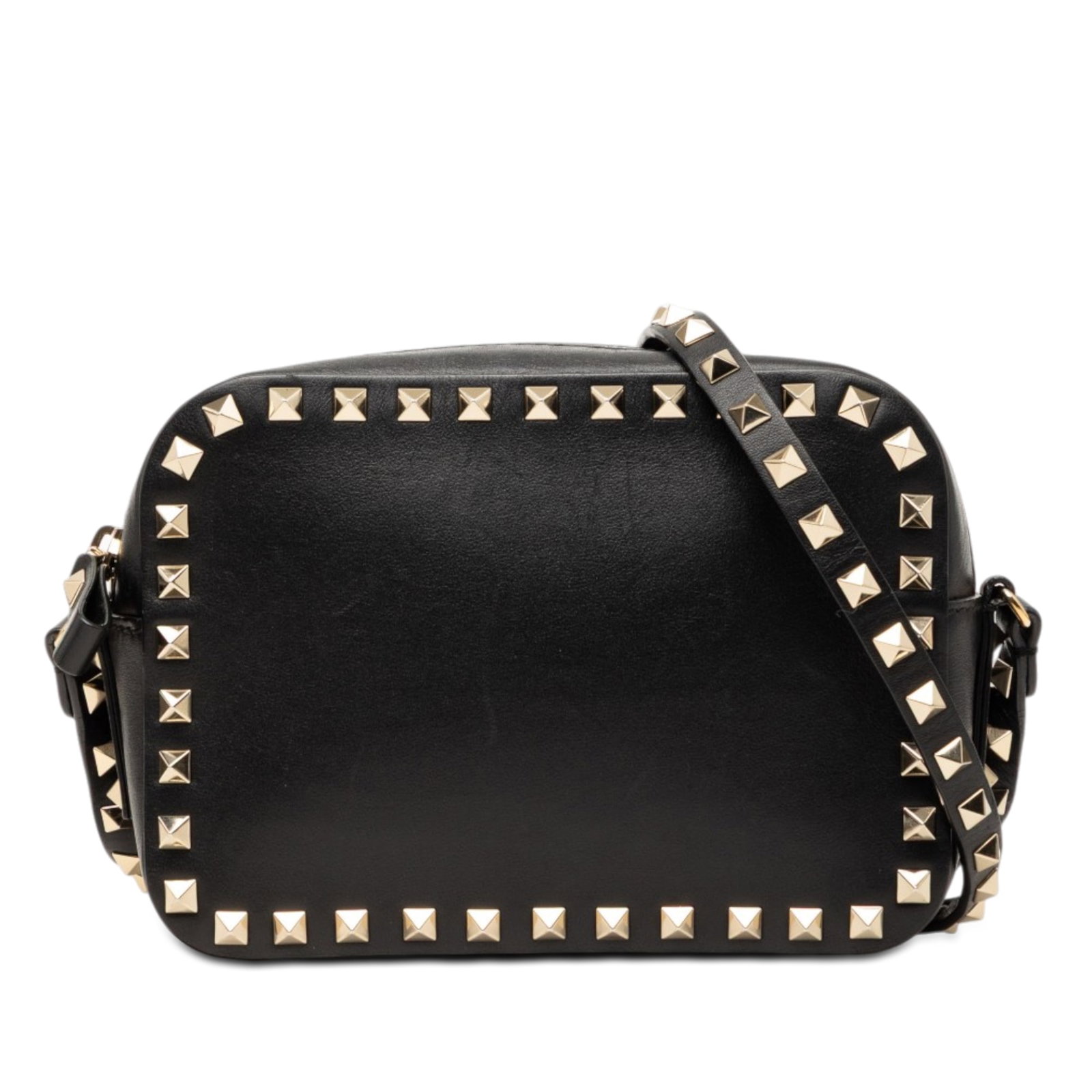 Valentino Rockstud Leather Crossbody Camera Bag Black (1 of 7)