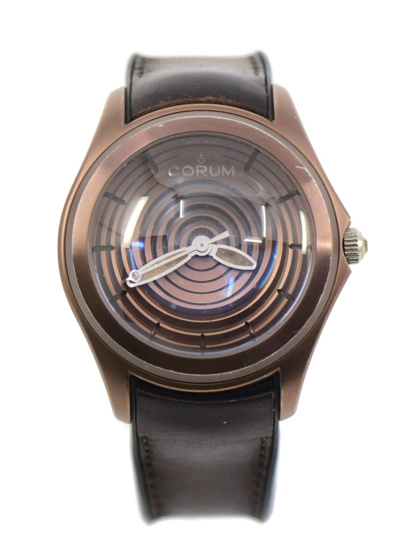 Corum Bubble Limited Edition 47mm Brown Stainless Steel Watch 082.311.98: Corum Bubble Limited Edition 47mm Brown Stainless Steel Watch 082.311.98 Introducing the Corum Bubble Limited Edition Wristwatch, a stunning timepiece that combines elegance with functionality. This w