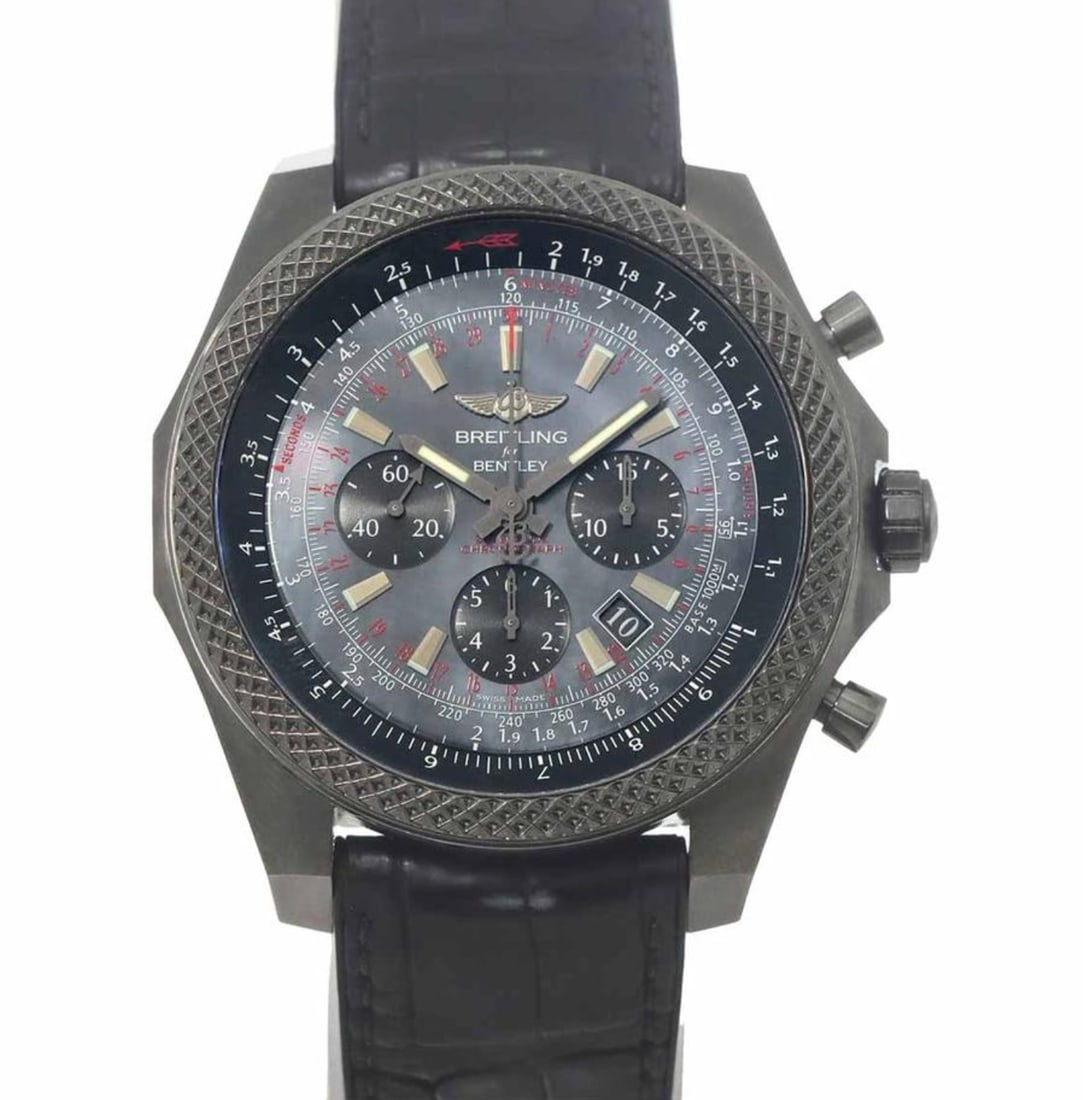 Breitling Bentley B06 Mens Watch Ref. MB061113 BE60 Black MOP Dial Rubber Strap: Breitling Bentley B06 Mens Watch Ref. MB061113 BE60 Black MOP Dial Rubber Strap Breitling Bentley B06 men's watch featuring a black MOP dial, rotating bezel, and rubber strap. This example is identifi