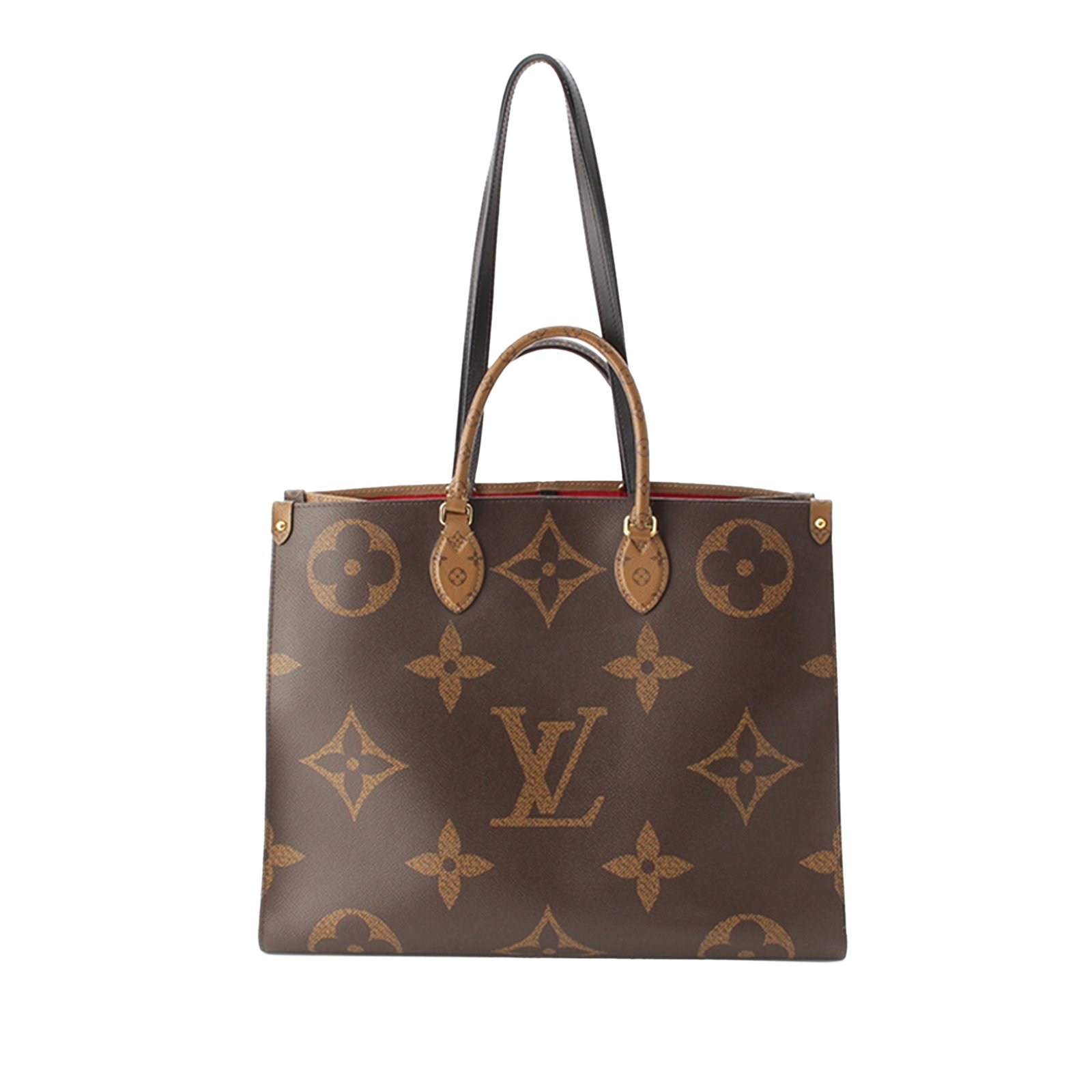 Louis Vuitton OnTheGo GM Monogram Reverse Giant Tote Bag: Louis Vuitton OnTheGo GM Monogram Reverse Giant Tote Bag Louis Vuitton Monogram Reverse Giant OnTheGo GM tote bag crafted in monogram reverse canvas with rolled handles, flat shoulder straps, an open 