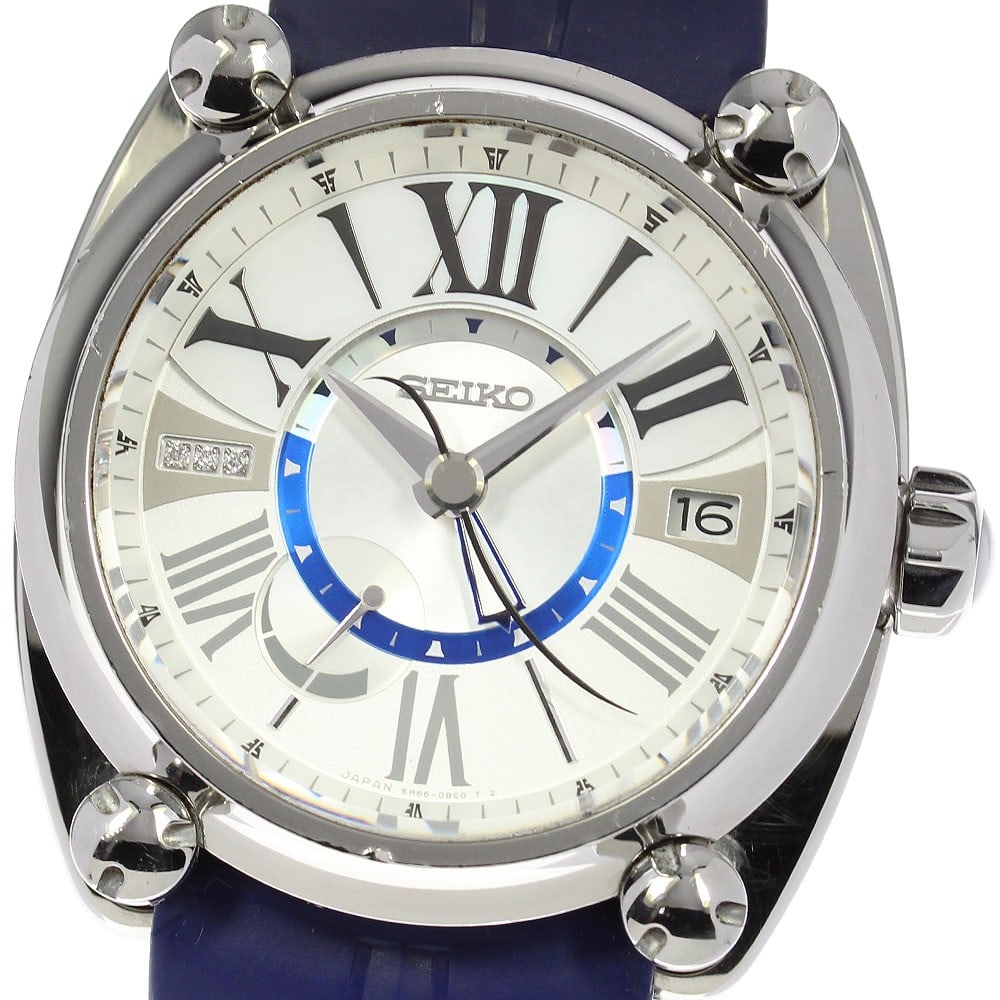 Seiko Galante SBLA111 5R66-0BK0 mens Spring Drive GMT watch: Seiko Galante SBLA111 5R66-0BK0 mens Spring Drive GMT watch Seiko Galante men's wristwatch featuring a Spring Drive movement with date, GMT, and power reserve functions. This watch has a stainless ste