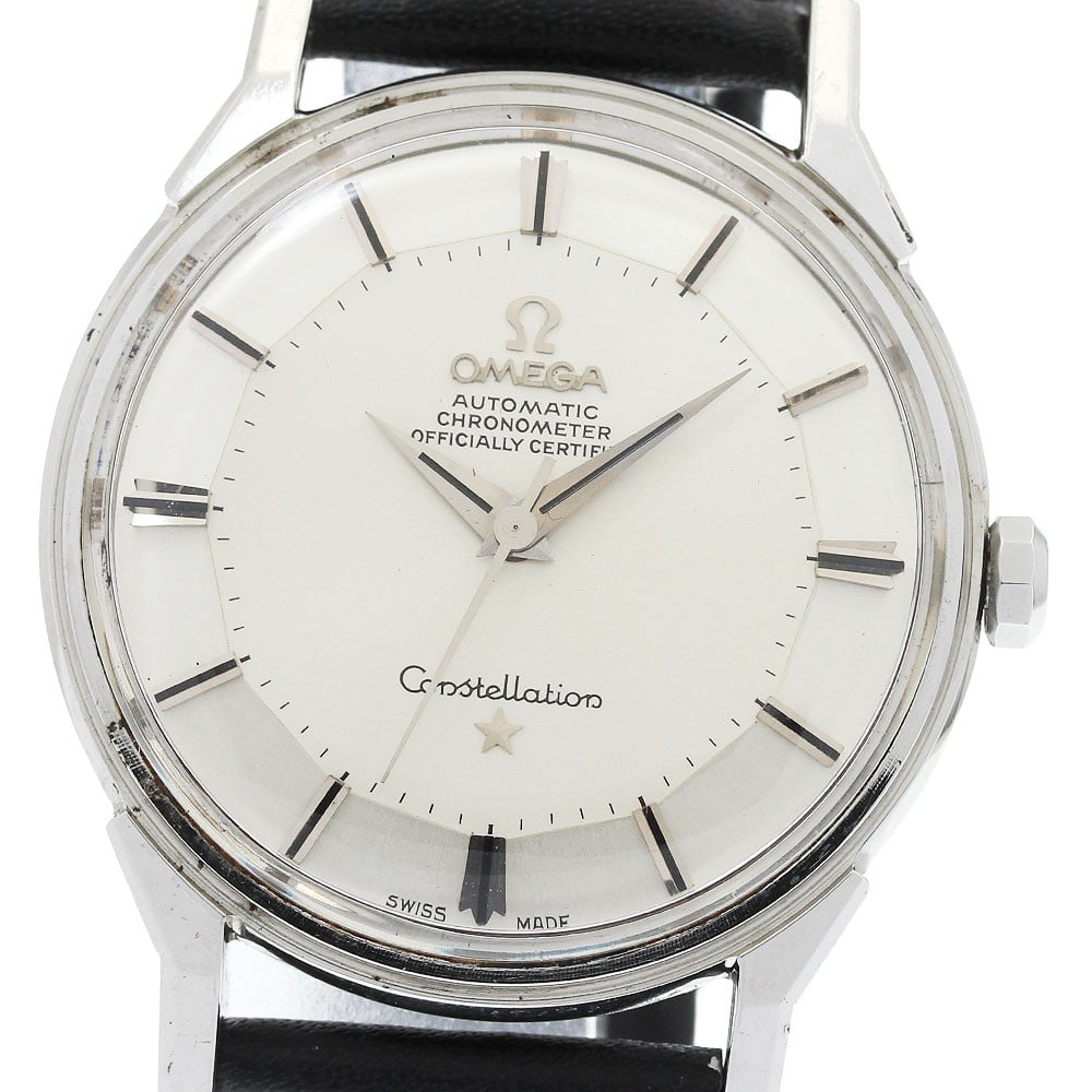 Omega Constellation 167.005 Cal 551 automatic mens wristwatch: Omega Constellation 167.005 Cal 551 automatic mens wristwatch Omega Constellation men's wristwatch with automatic Cal. 551 movement and 12-sided case design. This watch features a stainless steel case
