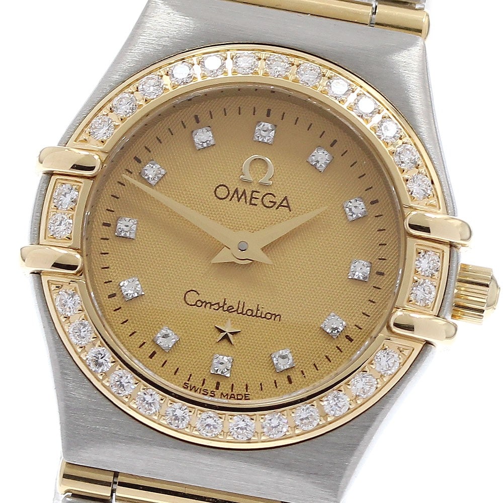 OMEGA Constellation 1267.15 Ladies Quartz Watch Diamond Bezel 12P Dial (1 of 6)