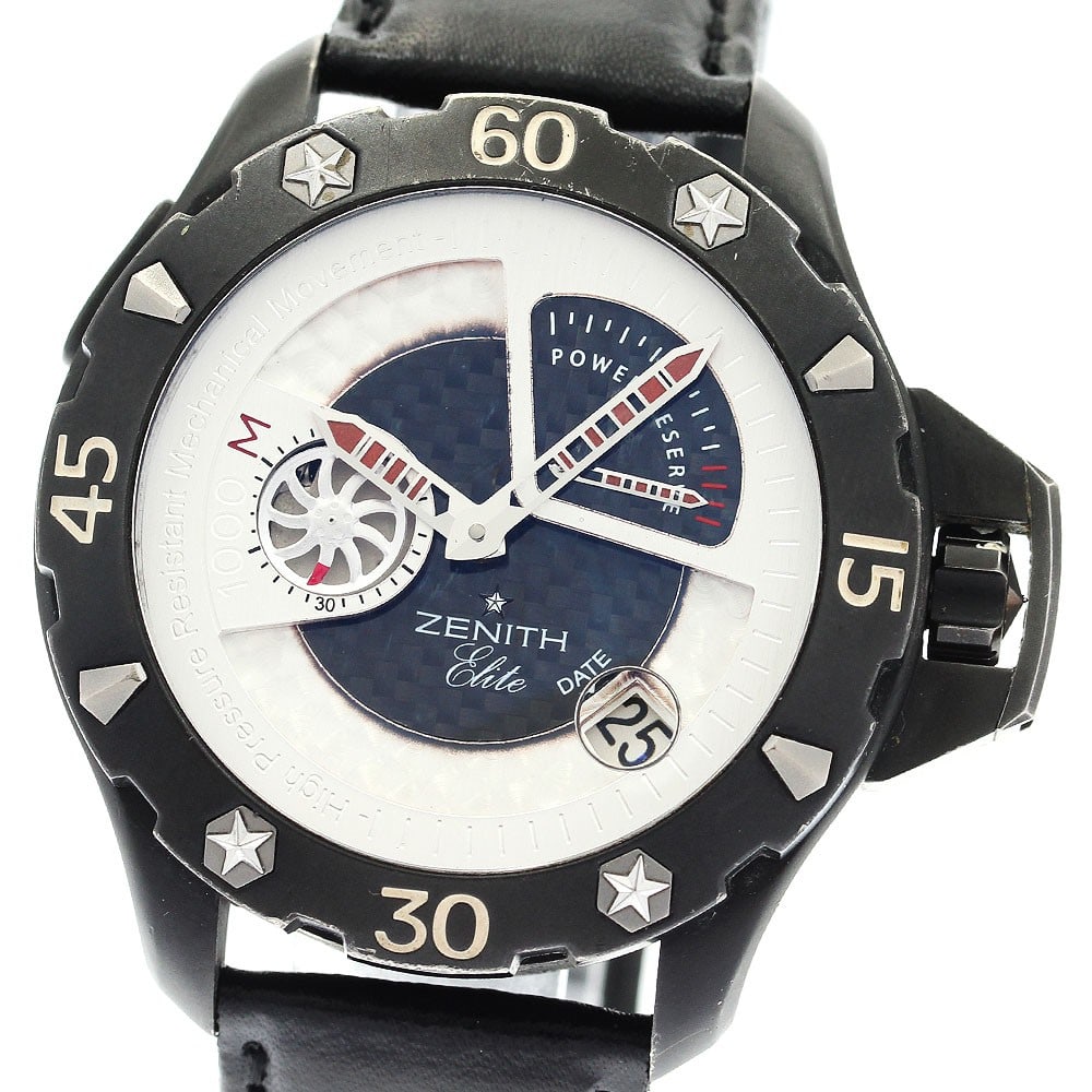 Zenith Defy Extreme 96.0515.685 mens automatic titanium wristwatch: Zenith Defy Extreme 96.0515.685 mens automatic titanium wristwatch Zenith Defy Extreme automatic wristwatch for men with a titanium case and silver/black dial. This reference 96.0515.685 features a da