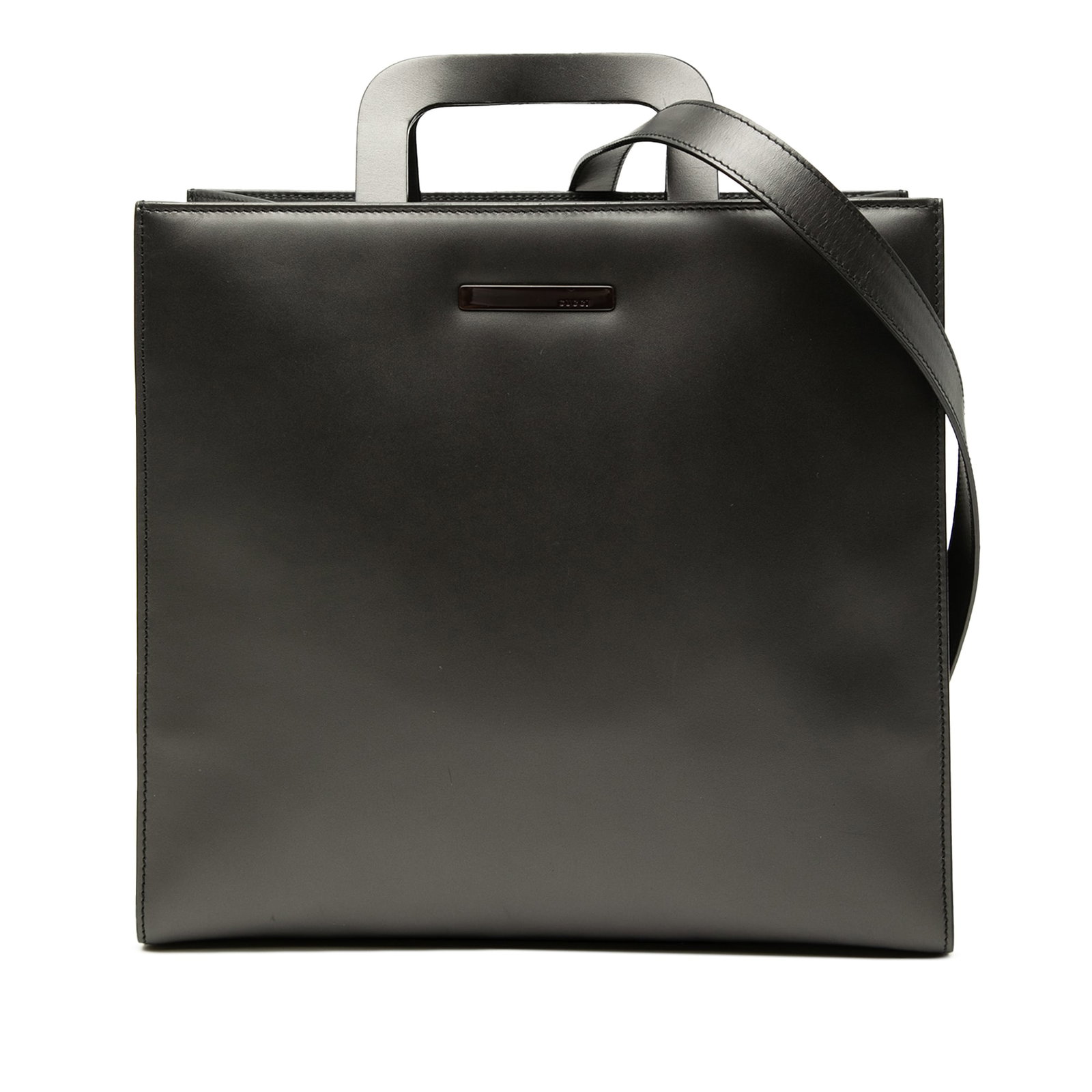Gucci Tom Ford Convertible Leather Satchel Tote Black (1 of 6)