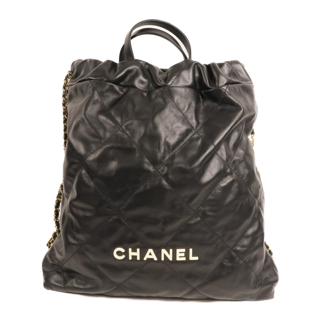 CHANEL Chanel 22 Calfskin Backpack Black GHW (1 of 15)