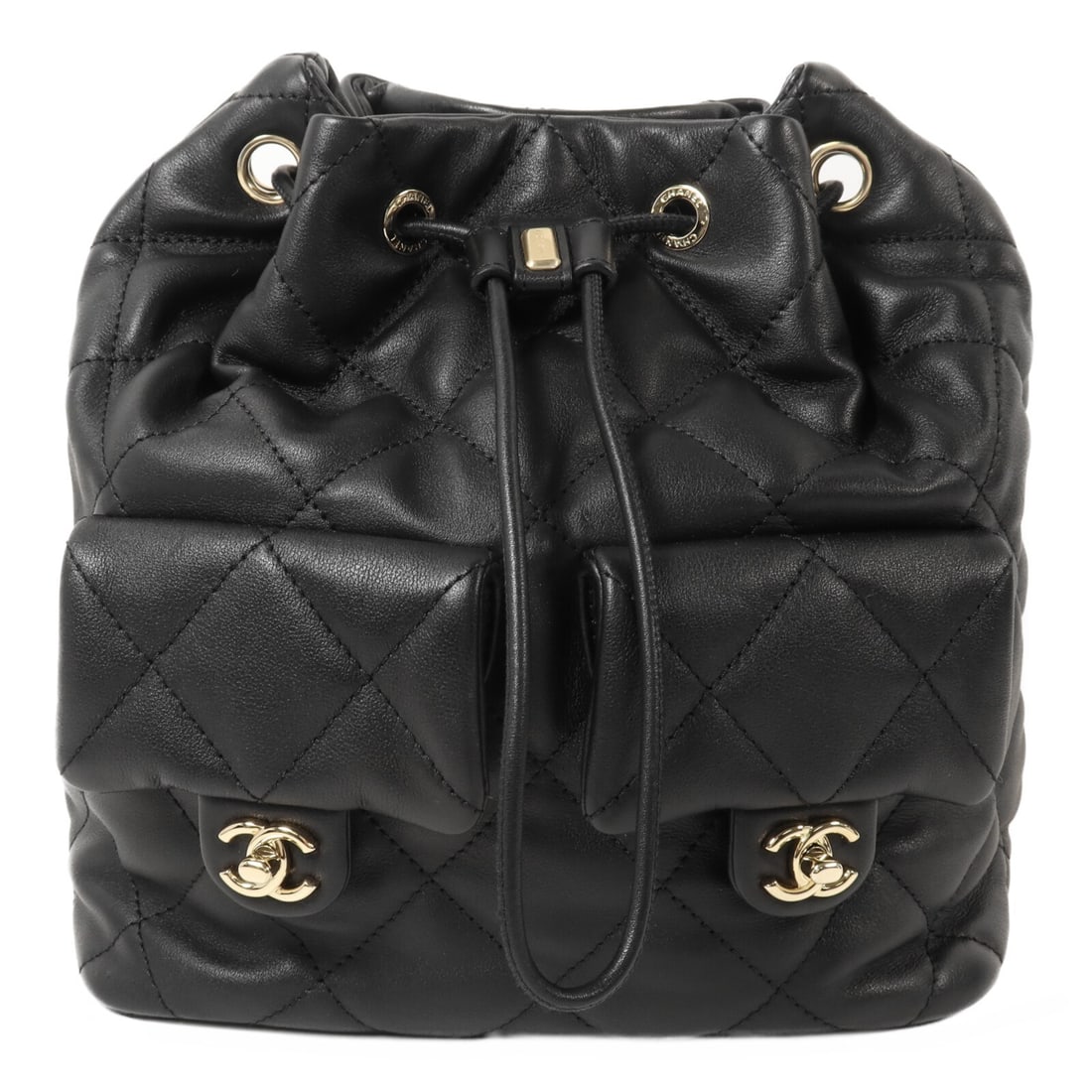 CHANEL AS4342 CC Chain Rucksack Backpack Black Calfskin GHW (1 of 17)