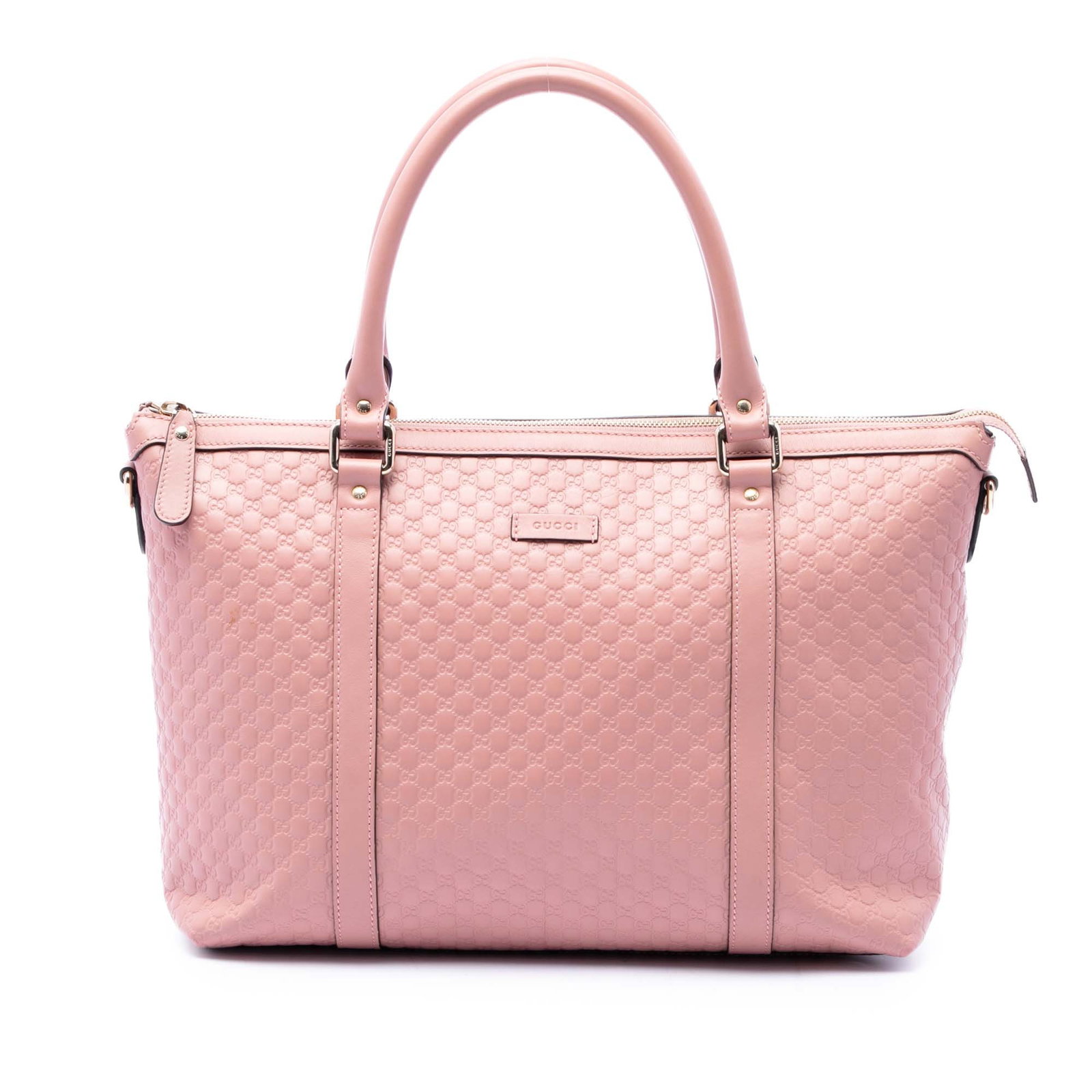 Gucci Joy Medium Satchel in Pink Microguccissima Leather (1 of 7)