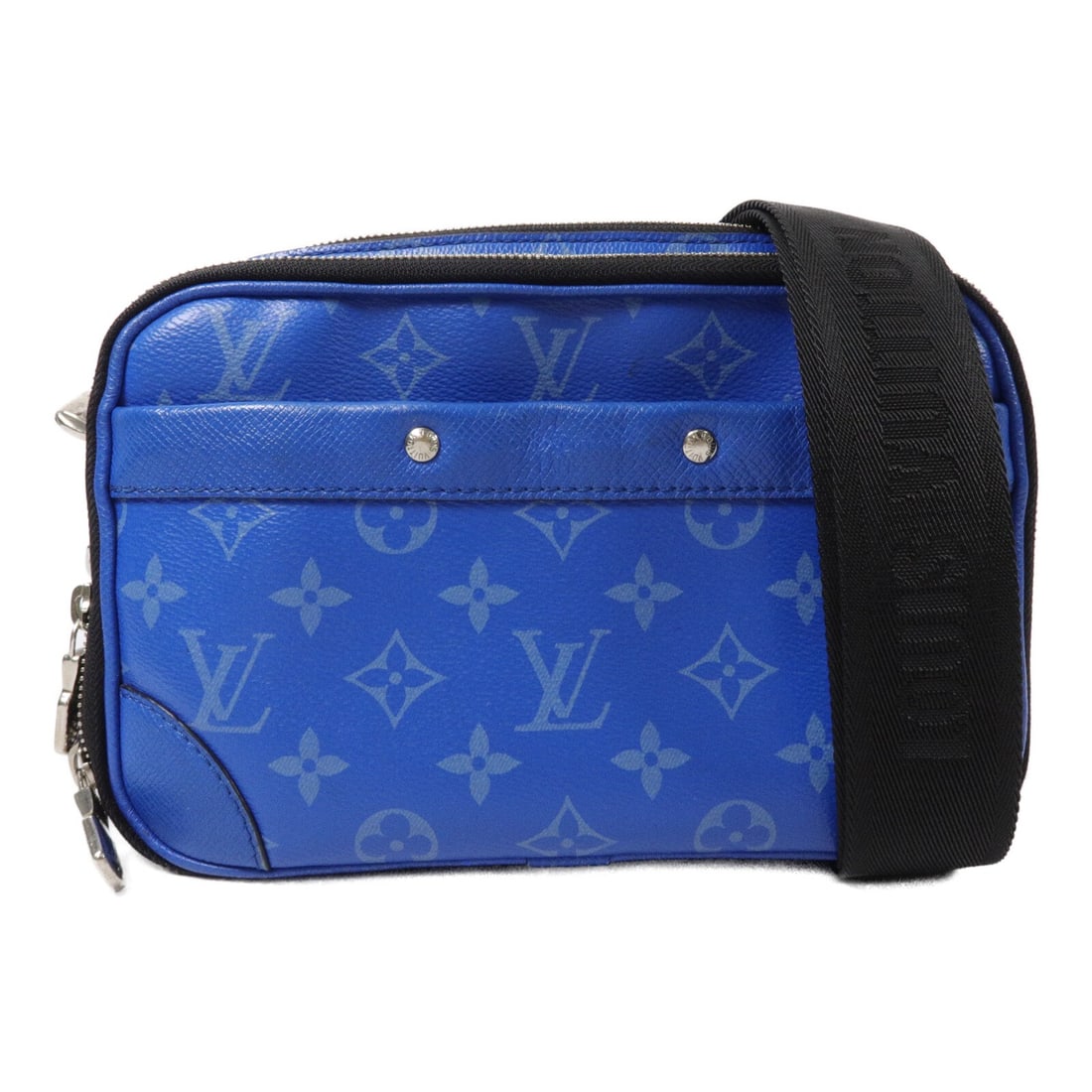 Louis Vuitton Alpha M31016 Monogram Blue Shoulder Bag SHW: Louis Vuitton Alpha M31016 Monogram Blue Shoulder Bag SHW Louis Vuitton Alpha shoulder bag in blue Monogram PVC coated canvas. This women's shoulder bag includes a shoulder strap and features multiple
