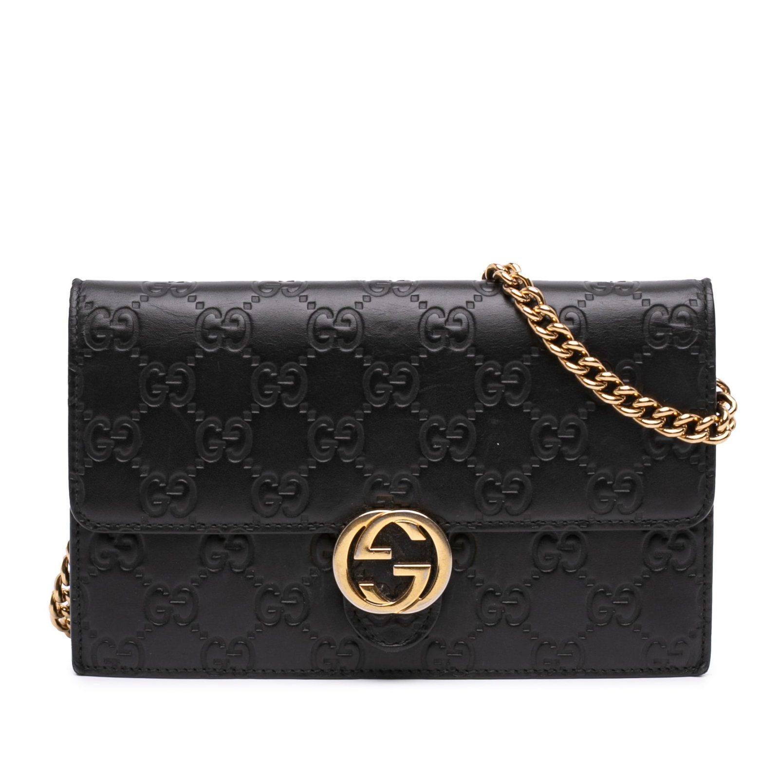 Gucci Guccissima Interlocking G Leather Wallet Crossbody (1 of 6)