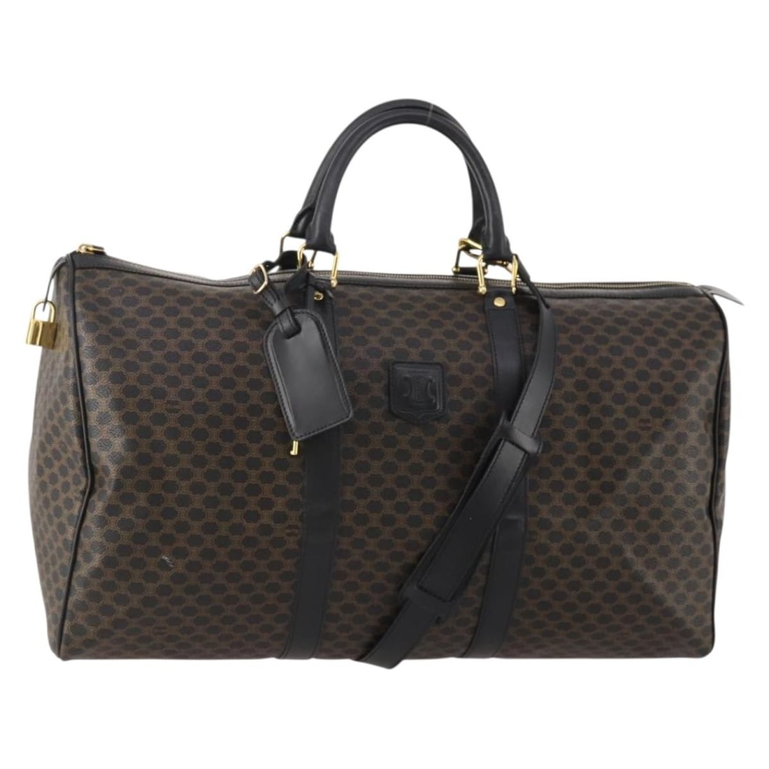 CELINE Macadam 2way Boston Bag in Black PVC Leather (1 of 18)