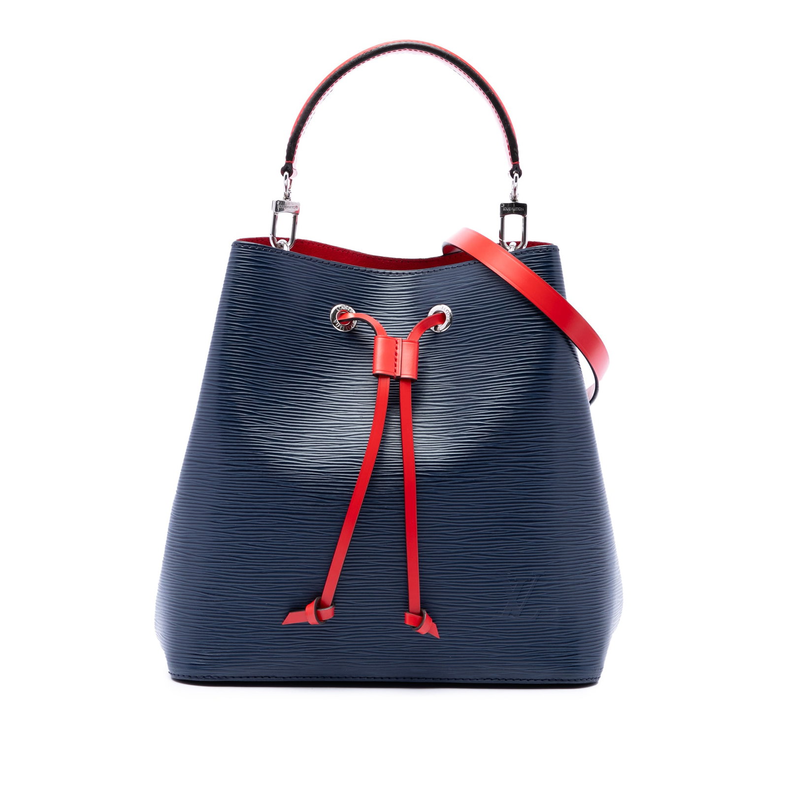 Louis Vuitton NeoNoe MM Epi Leather Drawstring Shoulder Bag Blue: Louis Vuitton NeoNoe MM Epi Leather Drawstring Shoulder Bag Blue Louis Vuitton Epi NeoNoe MM bucket bag crafted in blue Epi leather with a flat leather handle, detachable flat leather strap, top draws