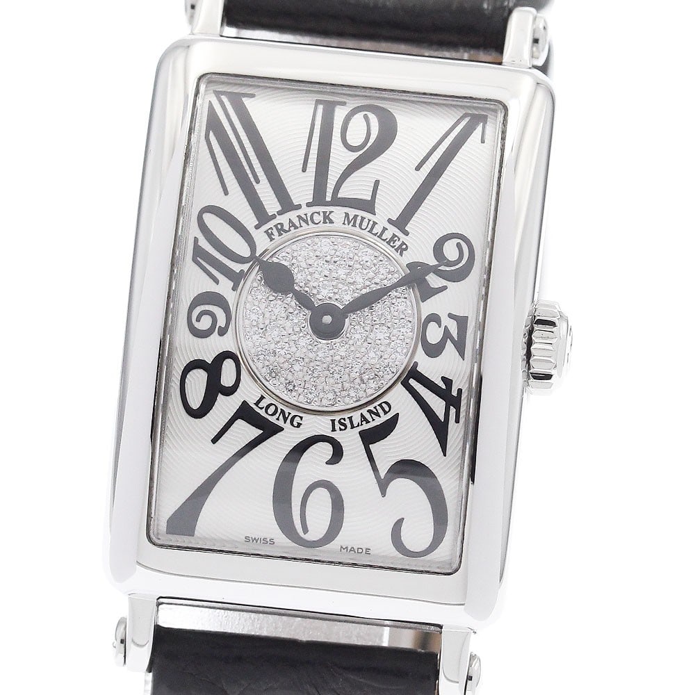 Franck Muller Long Island 902QZCD1P Women's Quartz Diamond Watch: Franck Muller Long Island 902QZCD1P Women's Quartz Diamond Watch Franck Muller Long Island women's wristwatch with a quartz movement and circle diamond design. This watch features a stainless steel ca
