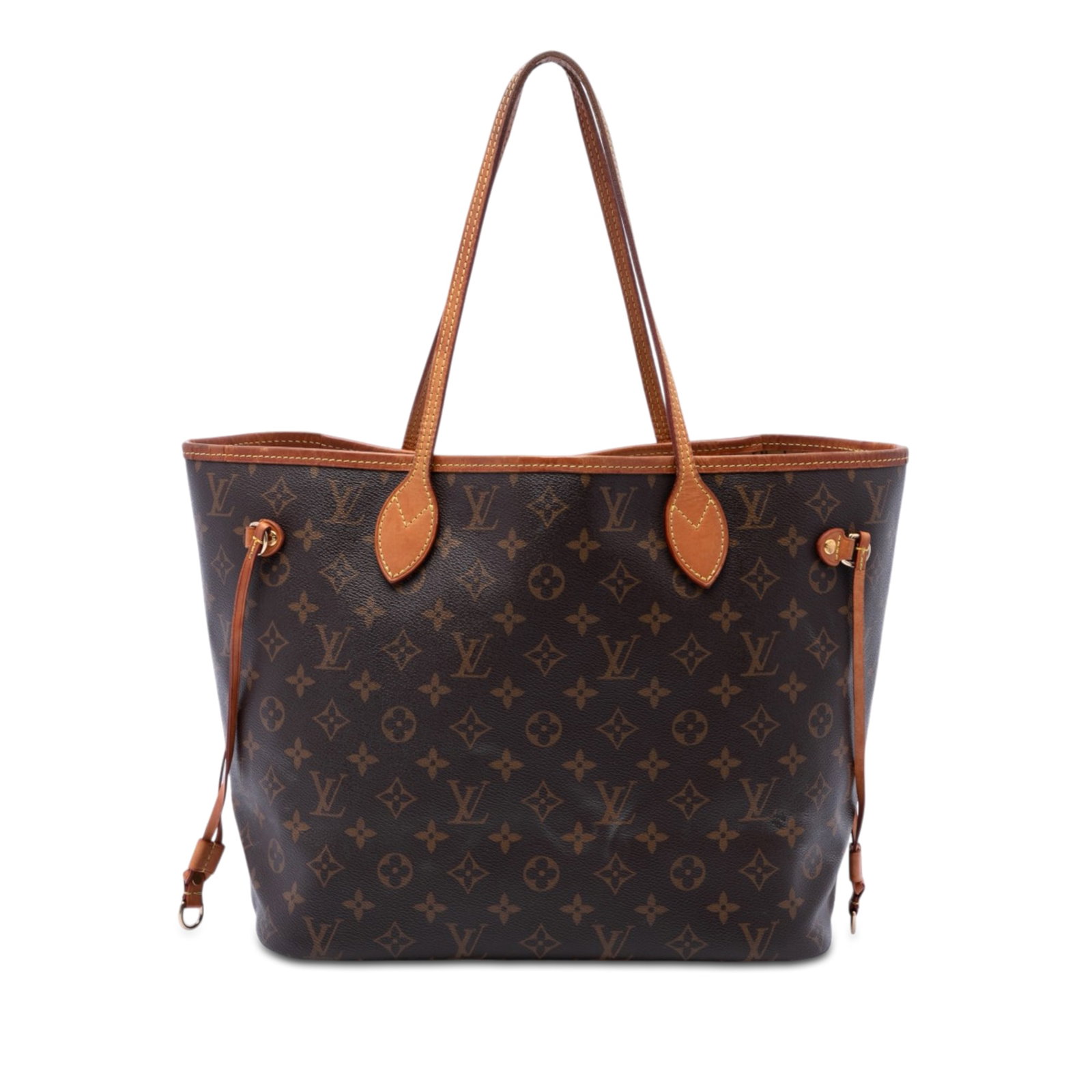 Louis Vuitton Neverfull MM Monogram Canvas Tote Bag: Louis Vuitton Neverfull MM Monogram Canvas Tote Bag The Louis Vuitton Monogram Neverfull MM is a tote bag crafted with a monogram canvas body and vachetta leather trim. It features flat vachetta leath