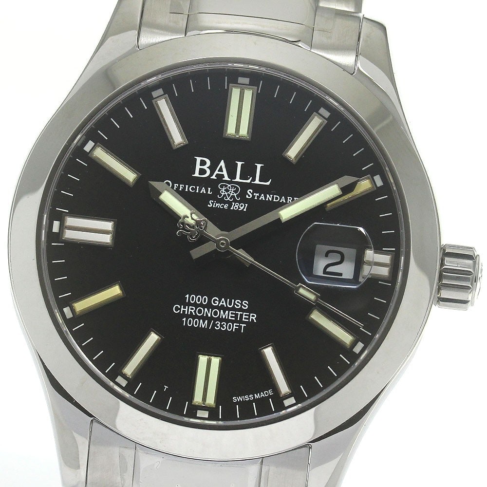 BALLWATCH Engineer III Legend automatic mens date watch NM2126C-S5C-BK2: BALLWATCH Engineer III Legend automatic mens date watch NM2126C-S5C-BK2 BALLWATCH Engineer II Legend Date automatic men's wristwatch with a black dial and stainless steel case and bracelet. This watch
