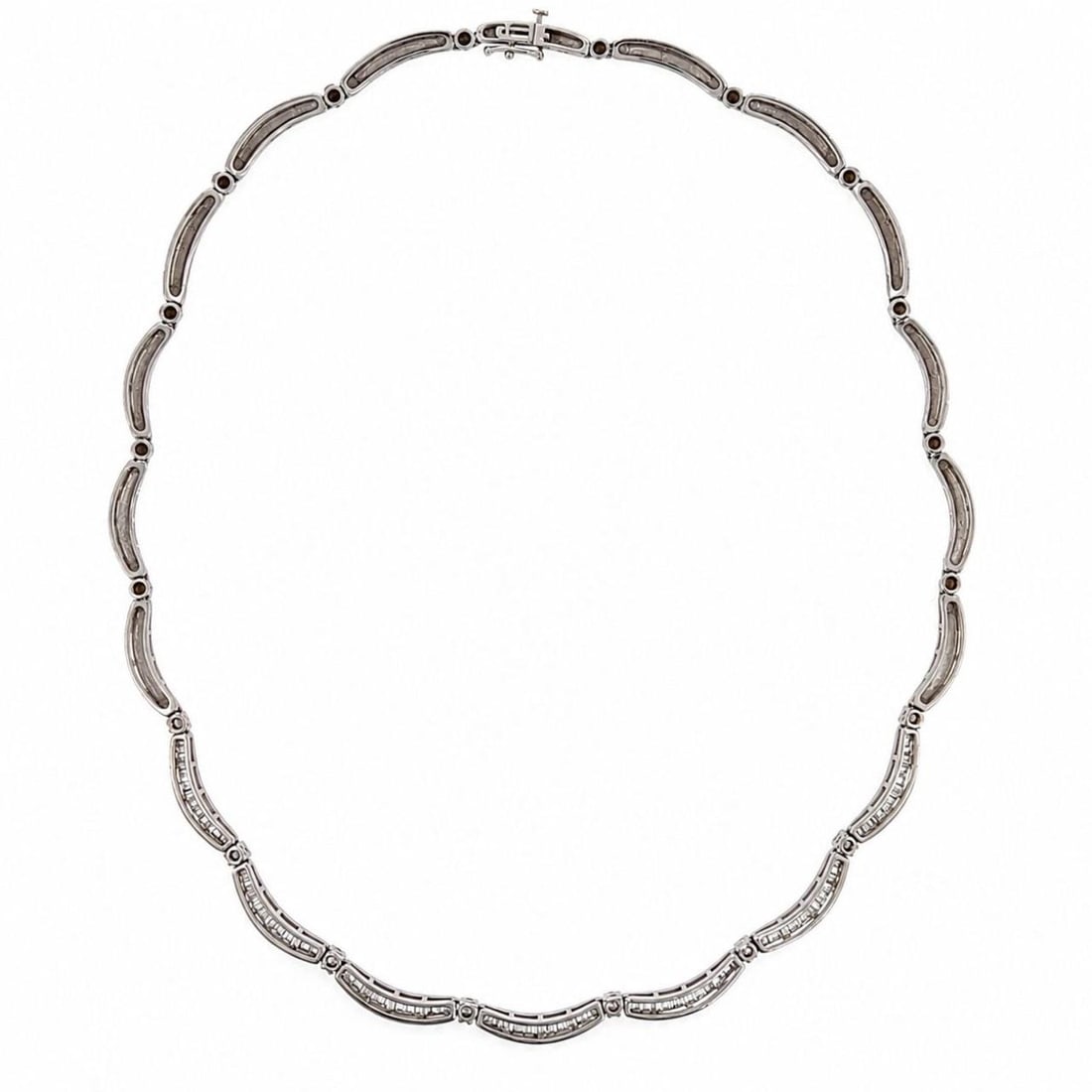 Diamond Necklace in 18K White Gold 6.00 Ct 19.5 Inches (1 of 4)
