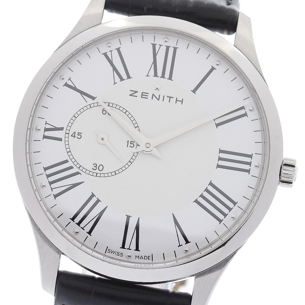 Zenith Elite Heritage Ultra Thin Automatic Mens Watch Ref 03.2010.681 11.C493: Zenith Elite Heritage Ultra Thin Automatic Mens Watch Ref 03.2010.681 11.C493 Zenith Elite Heritage Ultra Thin automatic men's wristwatch with a white dial and small seconds display. This watch featur