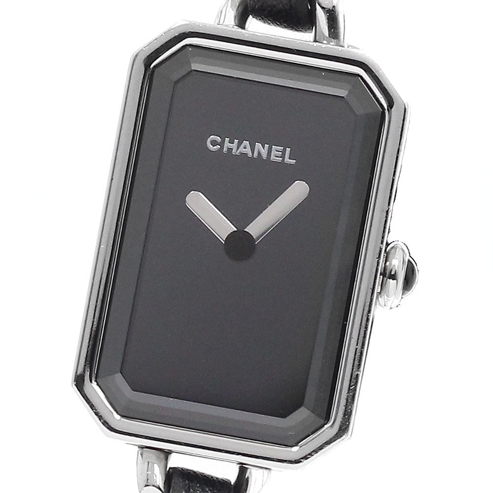 CHANEL Premiere Lock H3749 womens quartz wristwatch: CHANEL Premiere Lock H3749 womens quartz wristwatch CHANEL Premiere Rock women's wristwatch with a black dial and quartz movement. This Swiss-made watch features a stainless steel case with a stainles