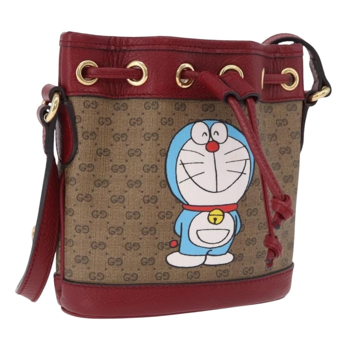 Gucci 647801 Fujiko Pro Micro GG Supreme Shoulder Bag Beige Gold: Gucci 647801 Fujiko Pro Micro GG Supreme Shoulder Bag Beige Gold Compact Gucci shoulder bag from the Micro GG Supreme Fujiko-Pro line, crafted in PVC leather with Micro Small GG canvas in a beige and 
