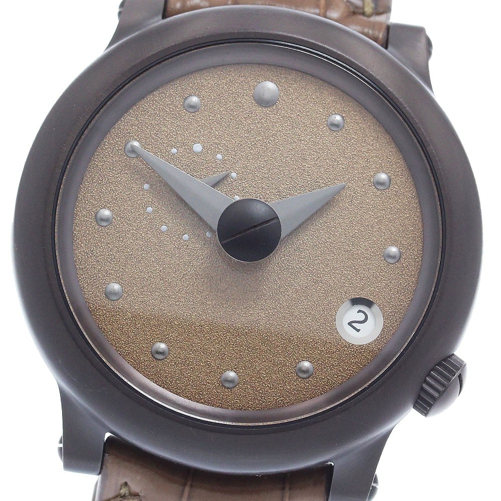 Bottega Veneta BVX 35815 Girard-Perregaux mens automatic date watch: Bottega Veneta BVX 35815 Girard-Perregaux mens automatic date watch Bottega Veneta BVX men's wristwatch created in collaboration with Girard-Perregaux. This Swiss-made automatic watch features a brown