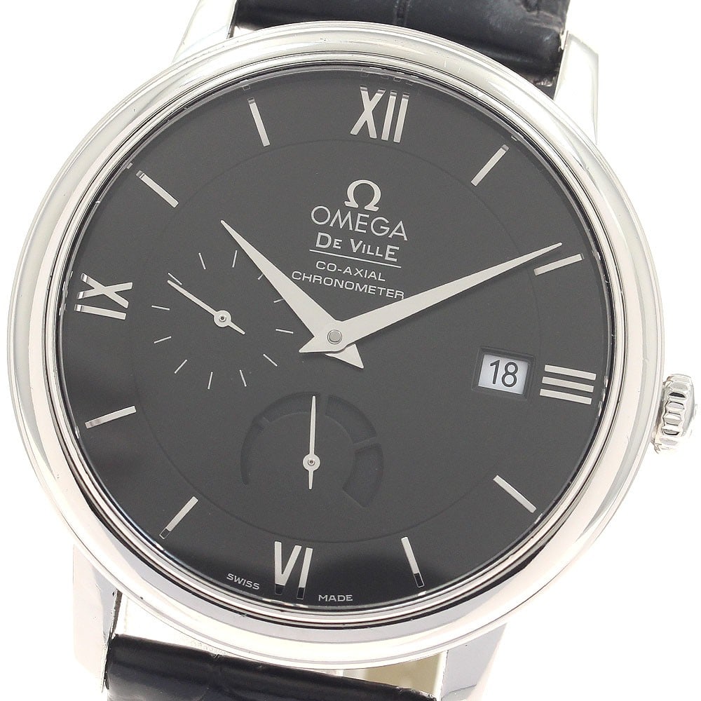 OMEGA De Ville Prestige 424.13.40.21.01.001 Mens Automatic Power Reserve Watch: OMEGA De Ville Prestige 424.13.40.21.01.001 Mens Automatic Power Reserve Watch Omega De Ville Prestige Power Reserve Co-Axial men's wristwatch with a black dial and automatic movement. This watch feat