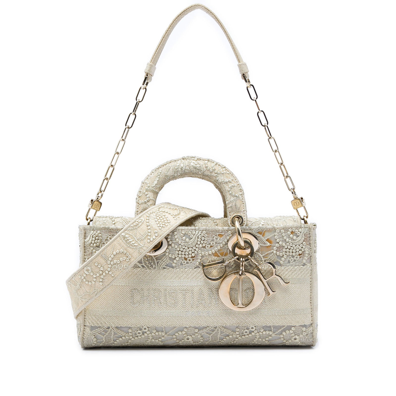 Dior Lady D Joy Medium 3D Macrame Lace Satchel (1 of 6)
