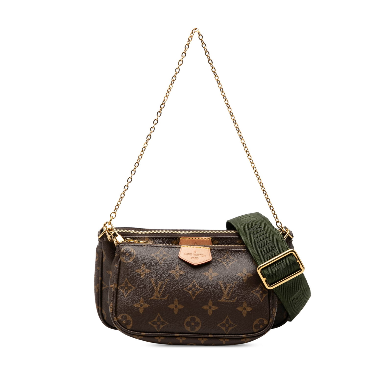 Louis Vuitton Multi Pochette Accessoires Monogram Shoulder Bag: Louis Vuitton Multi Pochette Accessoires Monogram Shoulder Bag Louis Vuitton Monogram Multi Pochette Accessoires in brown monogram canvas. This bag features a detachable chain link strap, a detachable