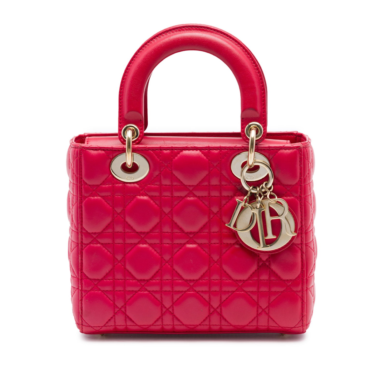 Dior My ABCDior Lady Dior Small Red Lambskin Bag (1 of 6)