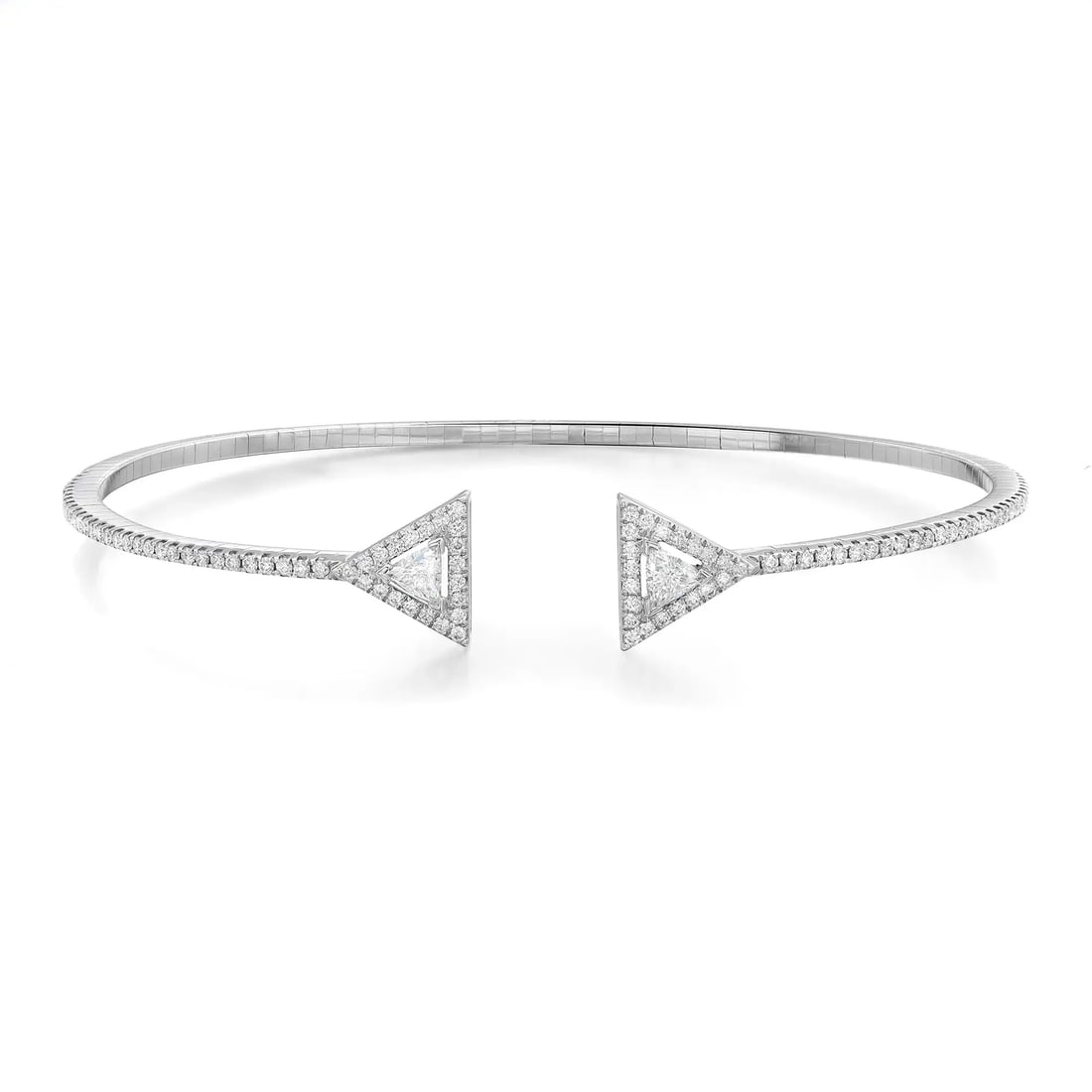 Messika Thea Skinny Diamond Cuff Bracelet 0.65ct 18K White Gold (1 of 5)