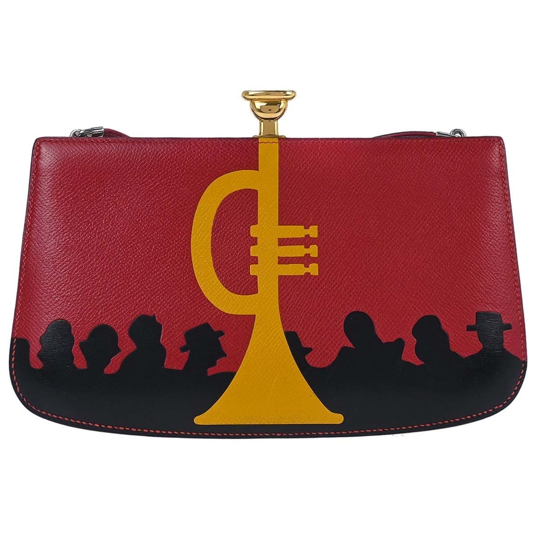Hermes Sac a Malice Small Red Courchevel Shoulder Bag France: Hermes Sac a Malice Small Red Courchevel Shoulder Bag France Hermes Sac a Malice shoulder bag in red Courchevel leather with a shoulder strap and three interior pockets. Made in France, this small bag