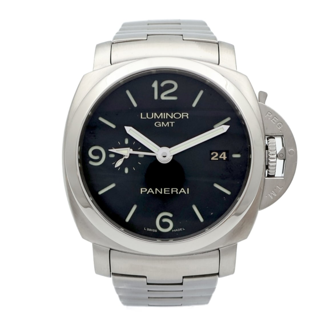 PANERAI PAM00329 Luminor 1950 GMT automatic stainless steel wristwatch (1 of 13)