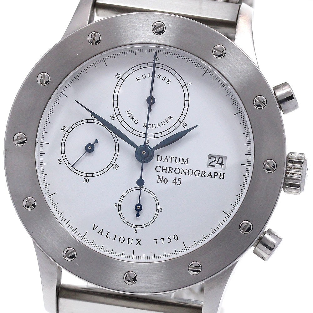 JORG SCHAUER Edition 2 automatic chronograph wristwatch stainless steel 42mm (1 of 6)