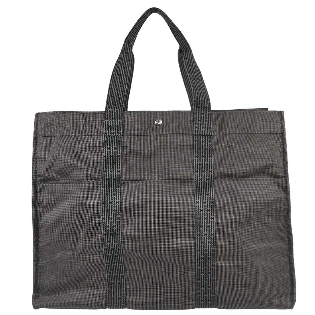 HERMES Herline TGM Gray Canvas Extra Large Tote Bag (1 of 15)