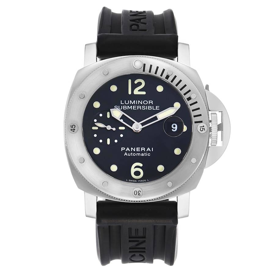 Panerai PAM00024 OP6628 Luminor Submersible watch black dial rubber strap (1 of 9)