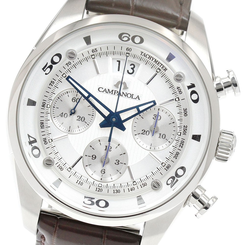 Citizen Campanola Mechanical Chronograph Wristwatch Ref NZ1001-09A Y150-T022103: Citizen Campanola Mechanical Chronograph Wristwatch Ref NZ1001-09A Y150-T022103 CITIZEN Campanola Mechanical wristwatch with chronograph, date, and small seconds functions. This men's watch features a